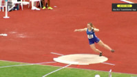 Lea Riedel stößt sich mit 16,54 Metern zum Titel