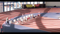Fabian Olbert sprintet in 6,70 Sekunden…