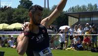 Basile Rolnin (FRA) gewinnt das Kugelstoßen mit dritter Bestleistung