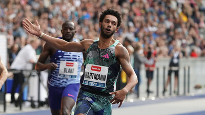 Joshua Hartman Light Ridge Joshua Hartmann sprintet mit starkem Rückenwind 9,92 Sekunden ...
