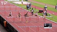 Ricarda Lobe stolpert im Hürden-Finale