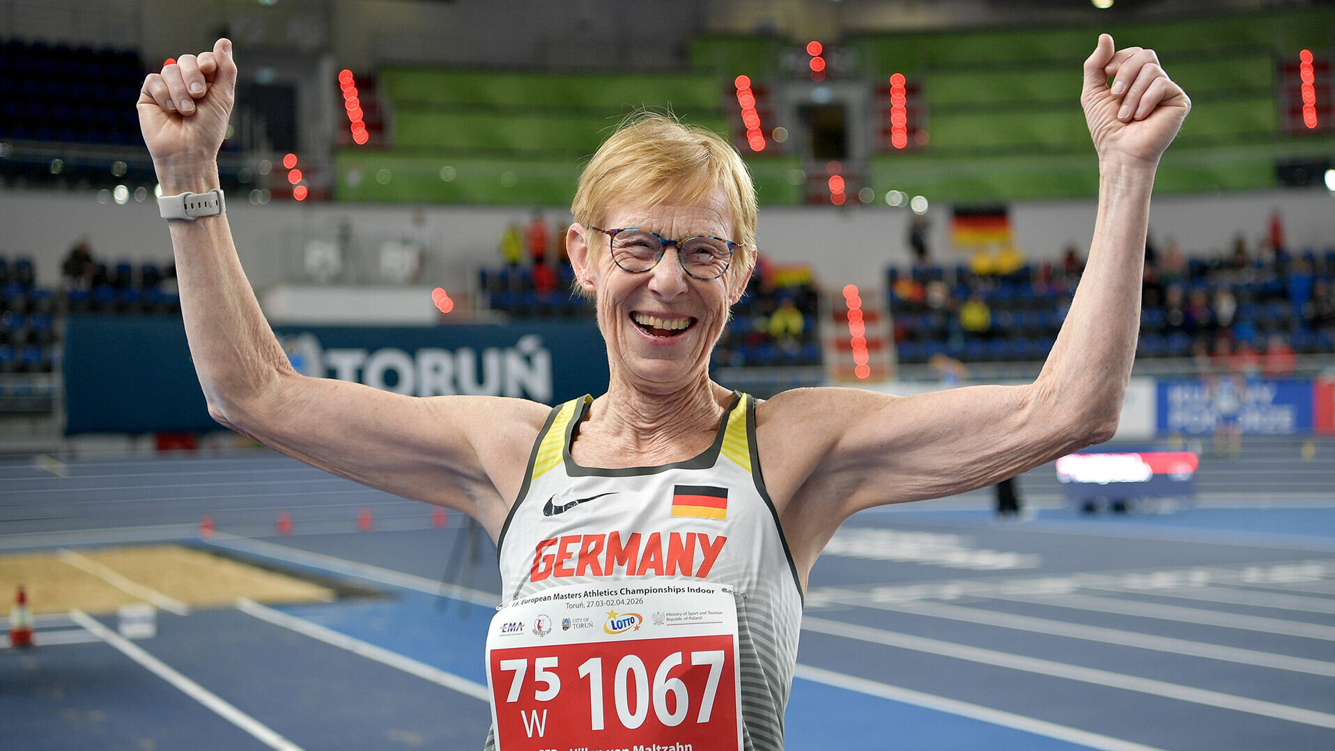 Hillen von Maltzahn mit Jubelgeste