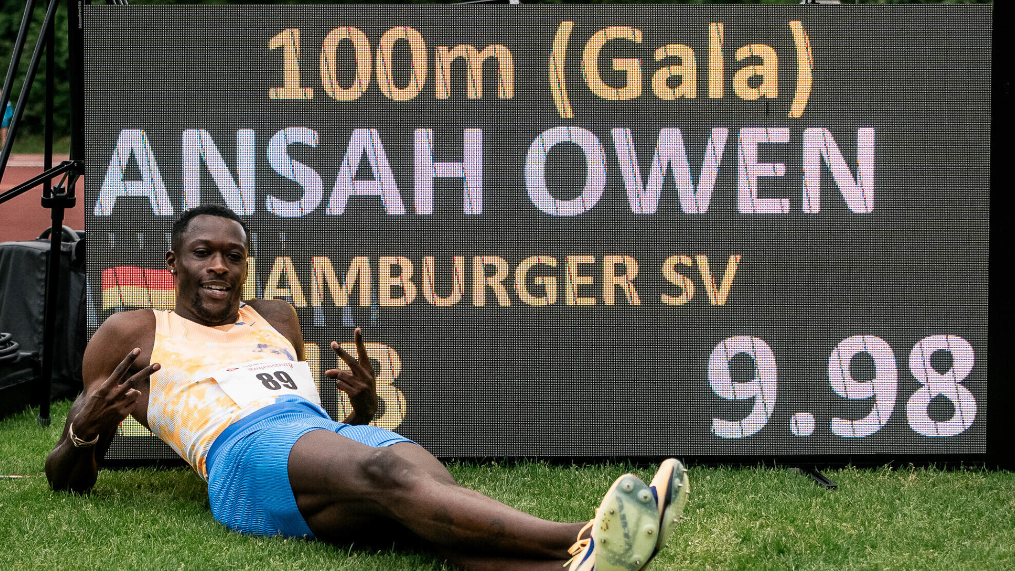 9,98 Sekunden! Owen Ansah sprintet Deutschen 100-Meter-Rekord