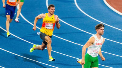 Jean Paul Bredau finishes fifth, again under 45 seconds