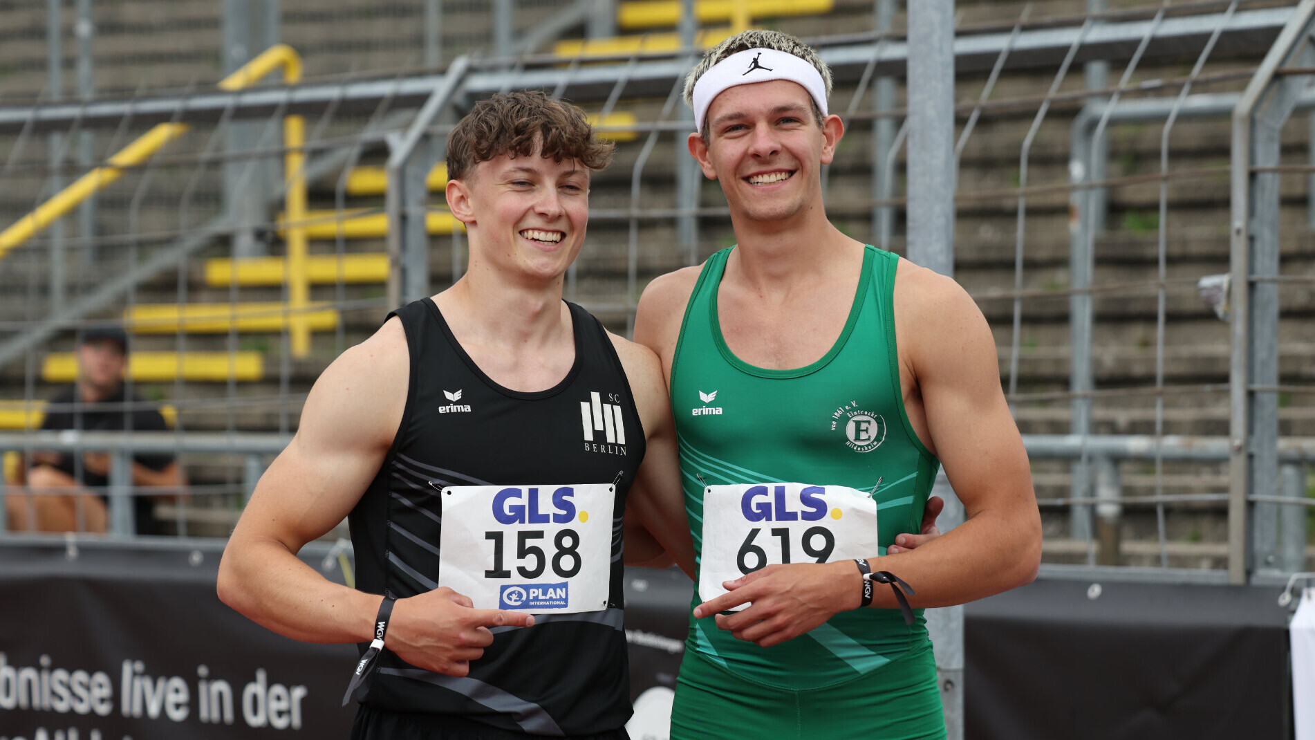 Die Sprinter Justin Rennert und Max Husemann.