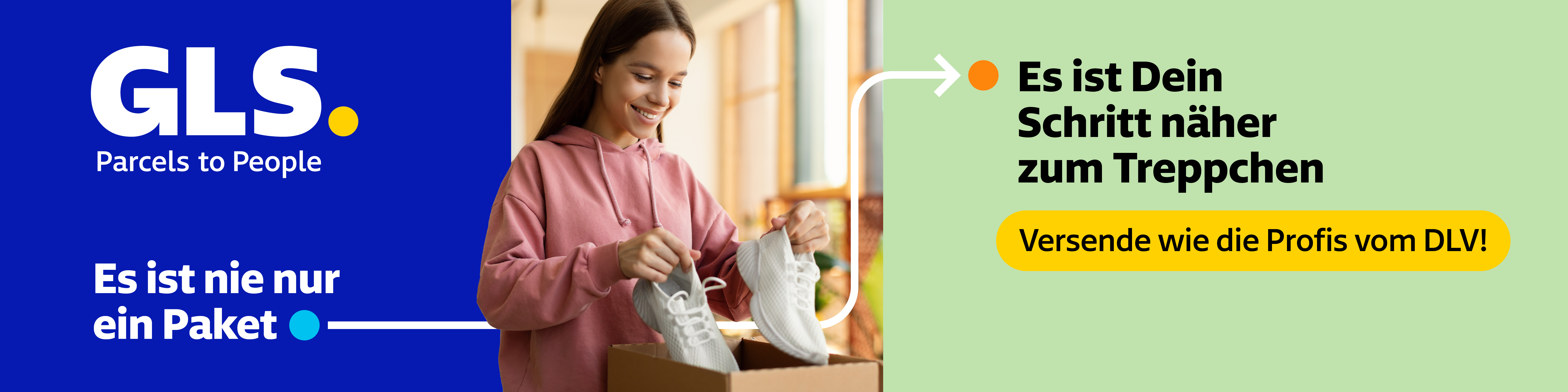 Werbebanner für Paketdienstleister GLS