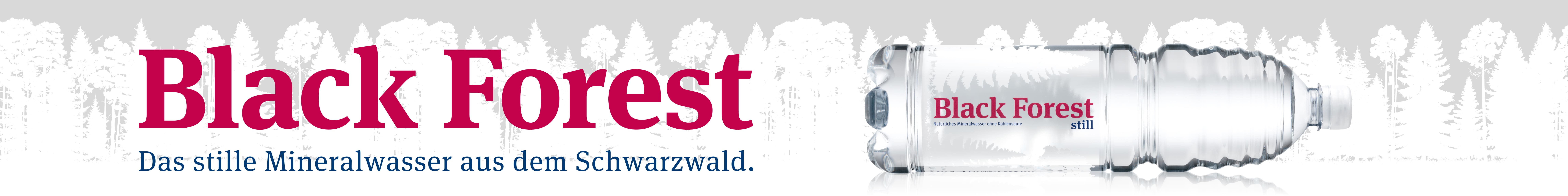 Werbebanner für Mineralwasser Black Forest von Peterstaler