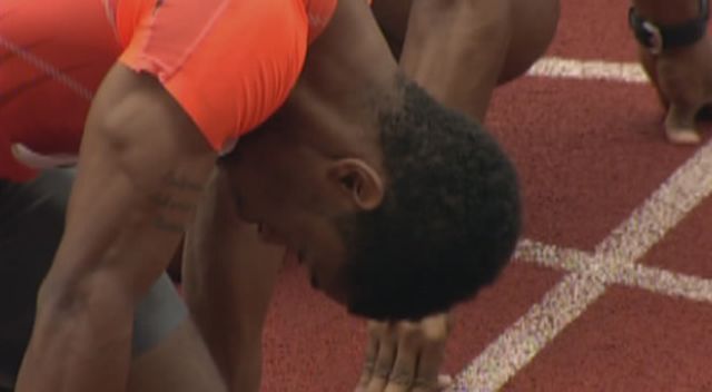 Kim Collins mit Wind zu 10,08