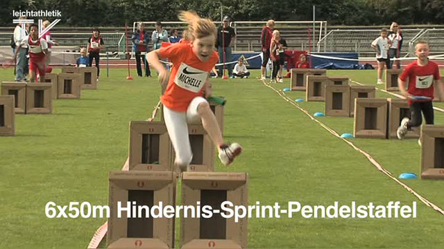 6x50m Hindernis-Sprint-Pendelstaffel