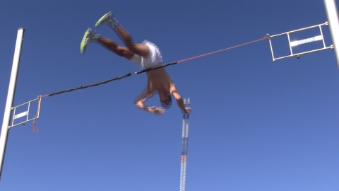 Stabhochspringer auf Lanzarote