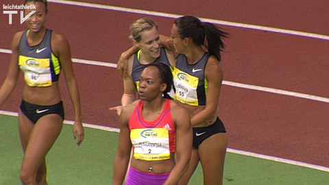 Verena Sailer und Ivet Lalova im Fotofinish