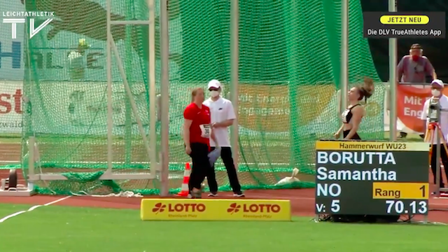 70-Meter-Hammer! Samantha Borutta lässt…