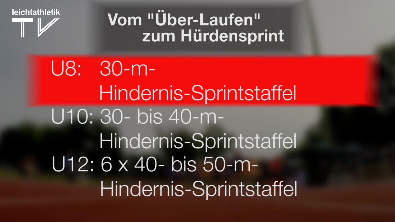 Lauf – U8: 30 m-Hindernis-Sprintstaffel