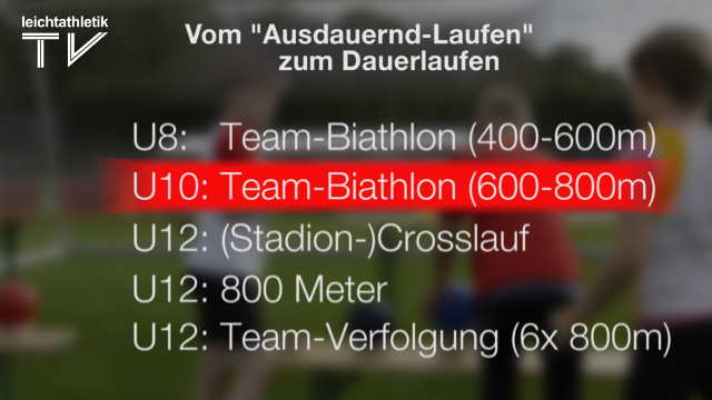 Lauf – U10: Team-Biathlon (600 bis 800 m)